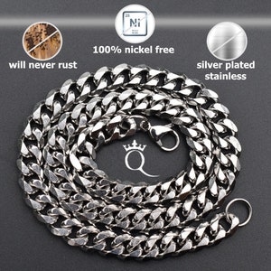 316L Silver Chain, 4MM Silver Rope Chain Necklace Jewelry Irish Silver image 10