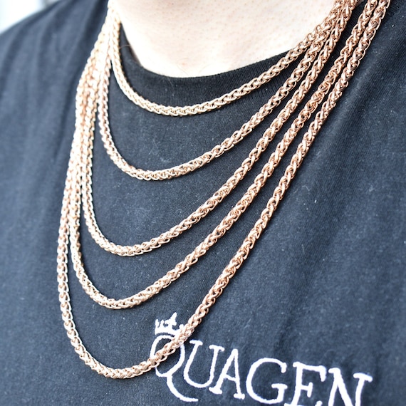 Rose gold 2024 rope chain 5mm