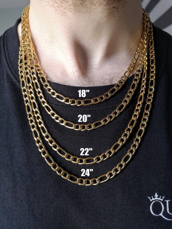 Mens gold chains 22 inch sale