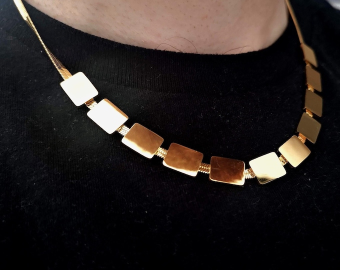 18K Gold Chain Necklace, Flat Snake Chain Necklace, Herringbone Gold Chain for Women, Authentic Irish Jewellery from Northern Ireland