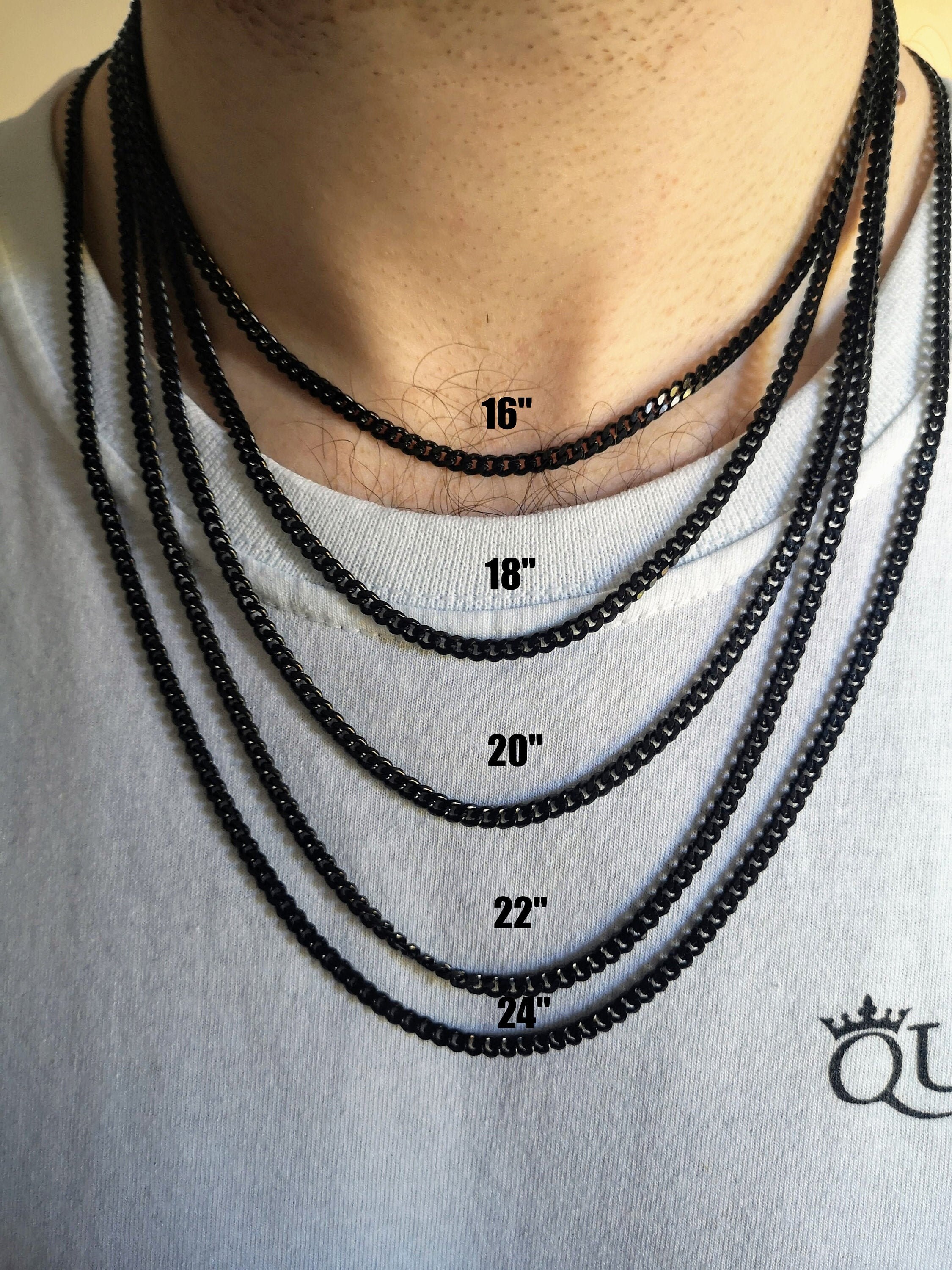3.5MM Black Chain Miami Cuban Link 
