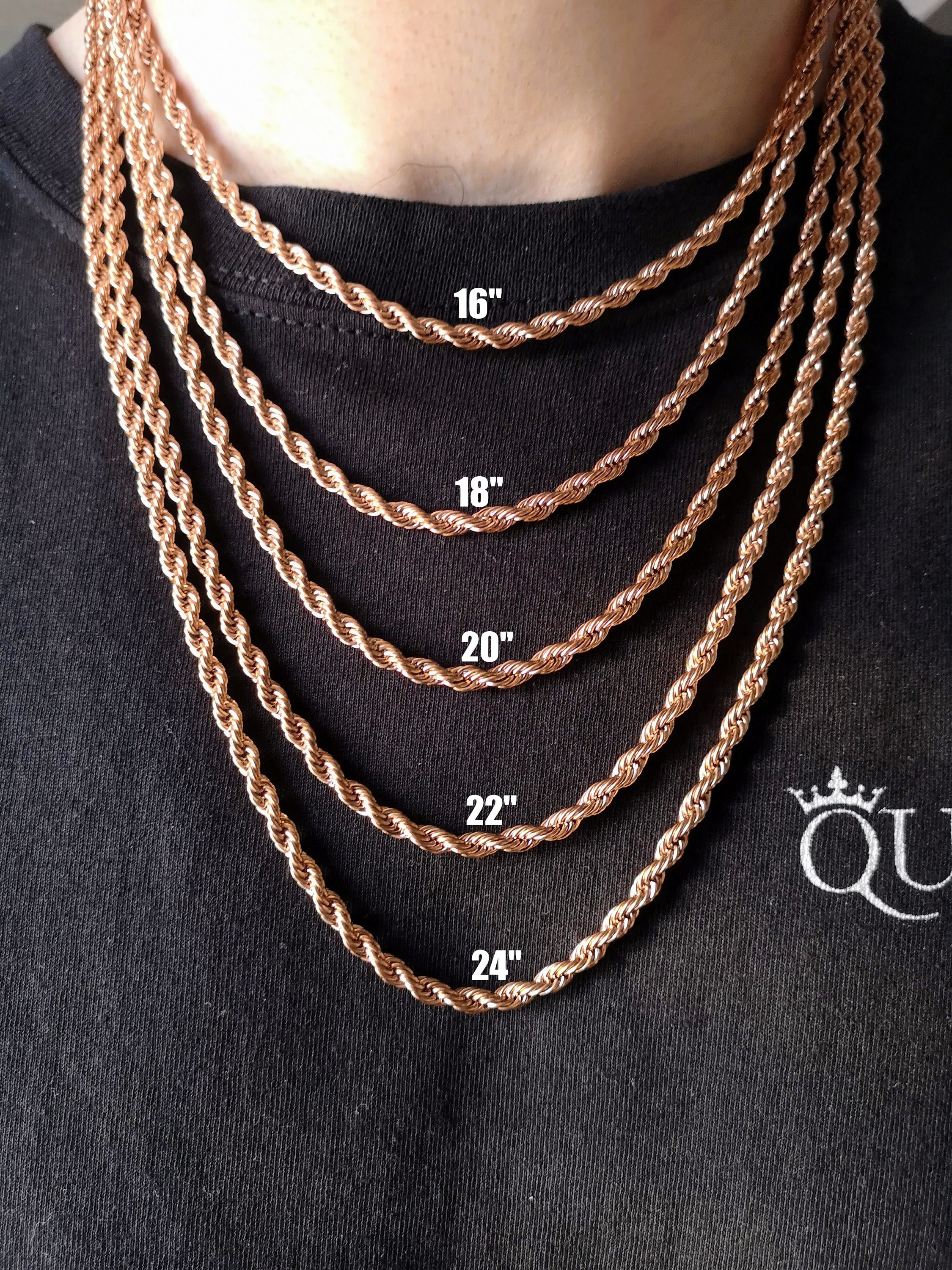 Lightweight 9ct Rose Gold Trace Chain