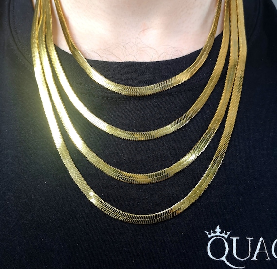 Porsha Baguette Snake Chain Necklace Gold | LIT Boutique
