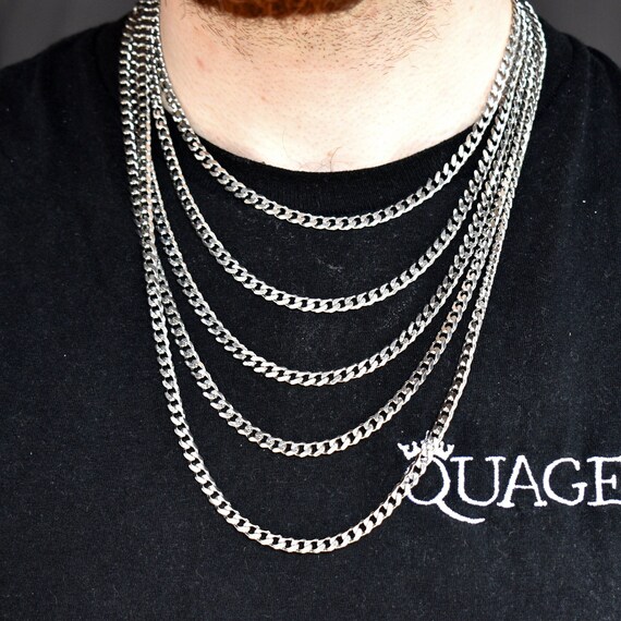 Cuban chain necklace sale mens