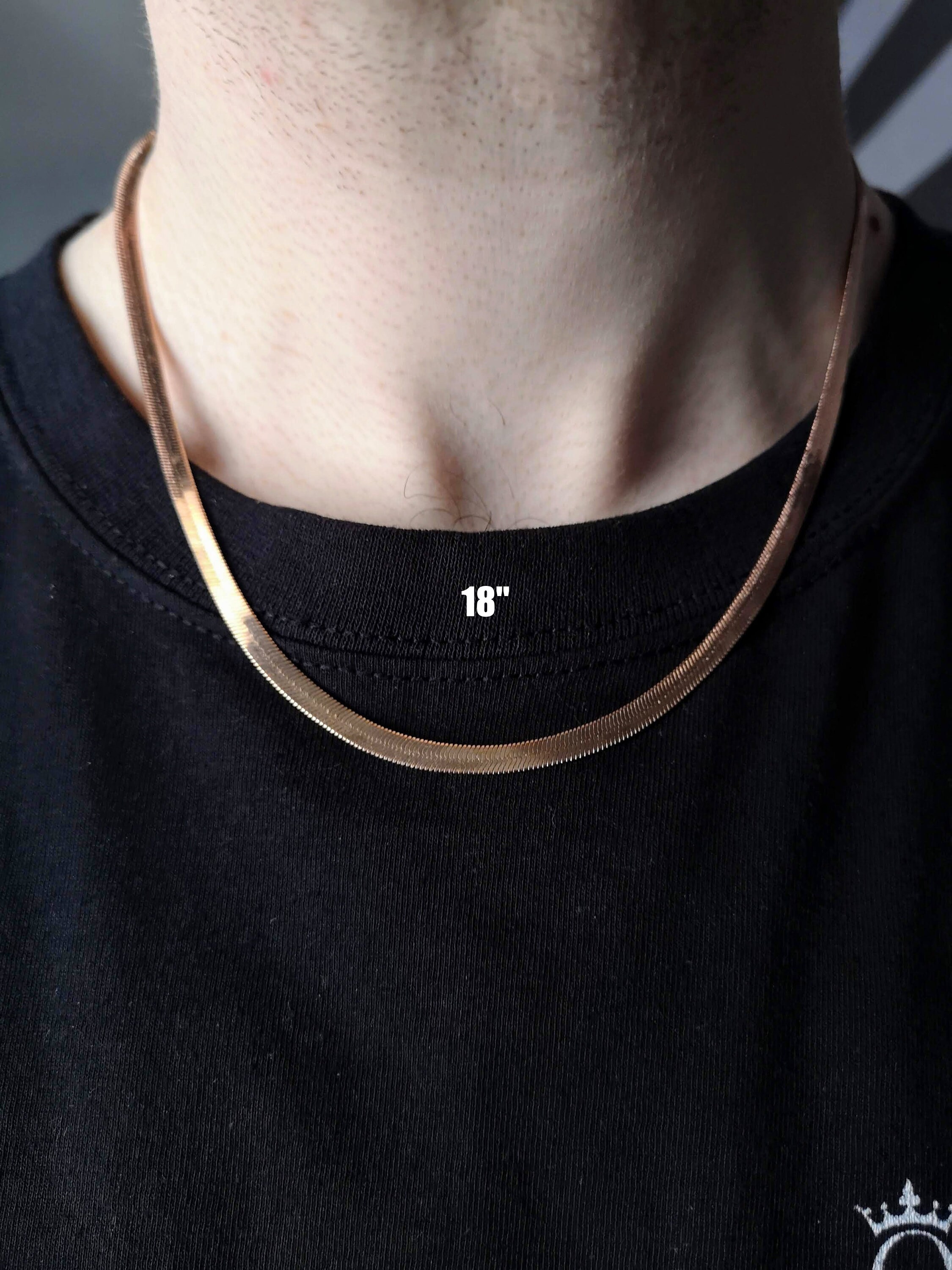 4MM 18K Rose Gold Snake Chain Necklace Snake Chain Rose Etsy UK