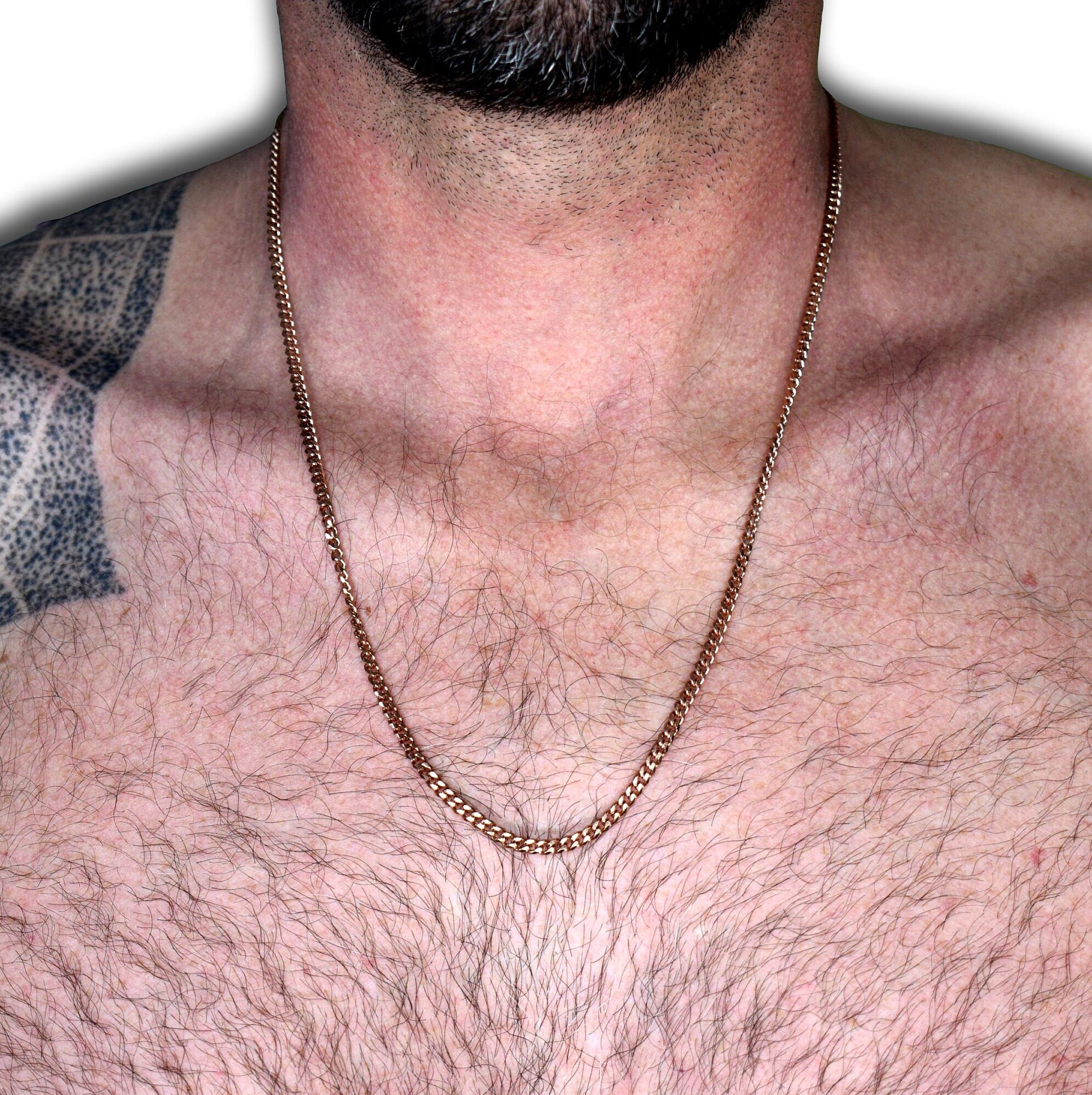 3.5MM 18K Rose Gold Chain Necklace Miami Cuban Link Chain Etsy Australia