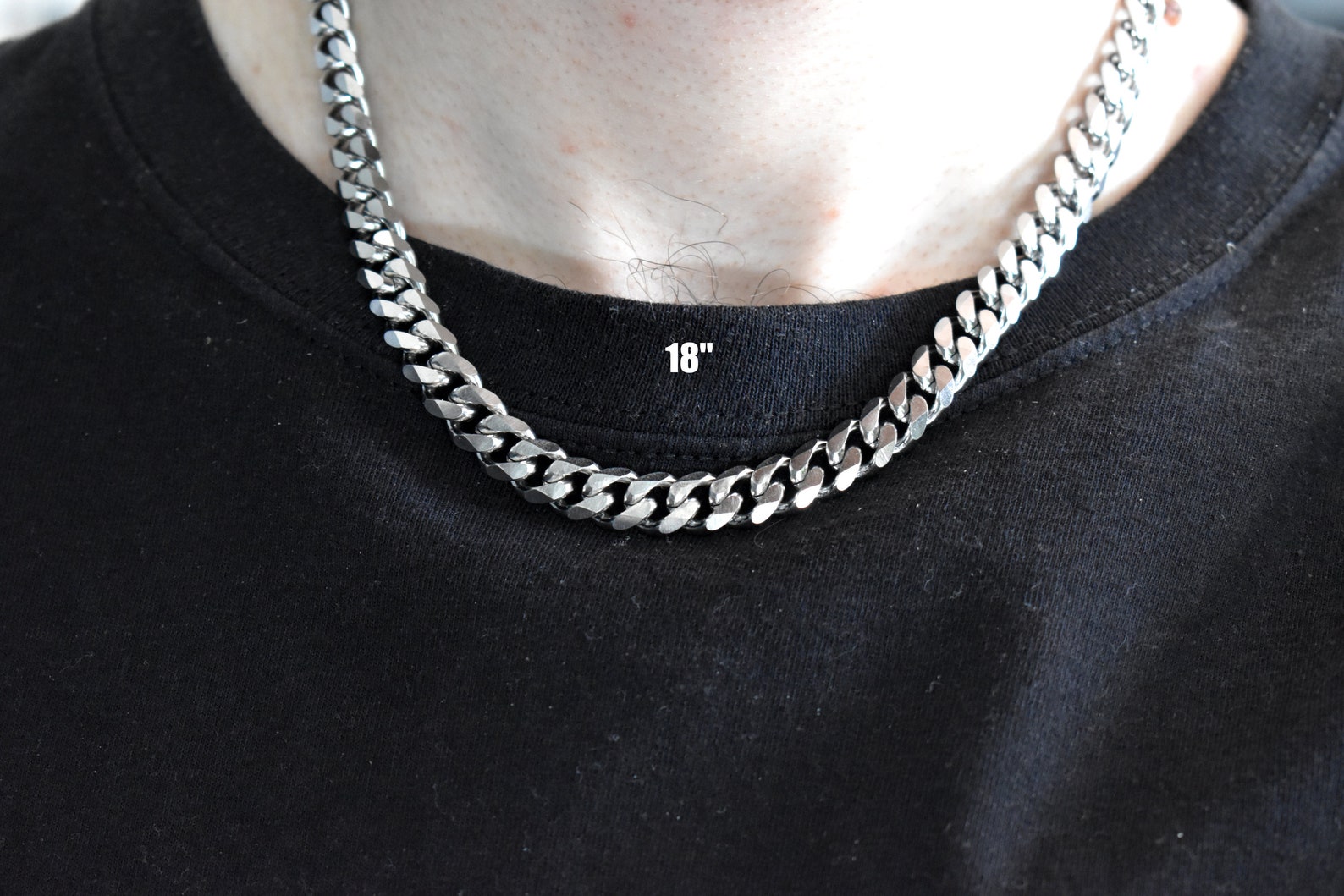 9MM Silver Chain Miami Cuban Link Chain Silver Cuban Link Etsy