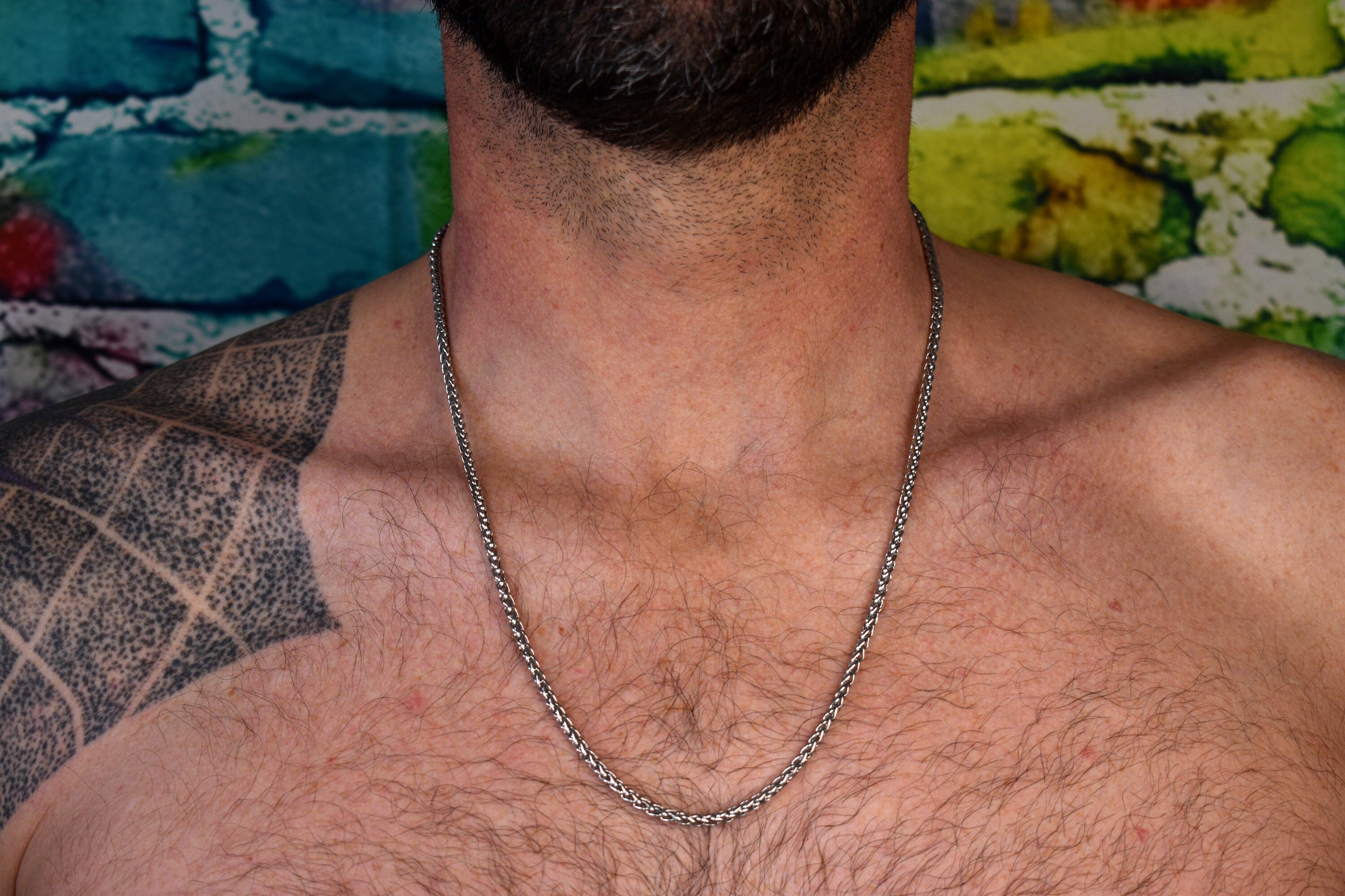 3MM Silver Wheat Chain Necklace Silver 