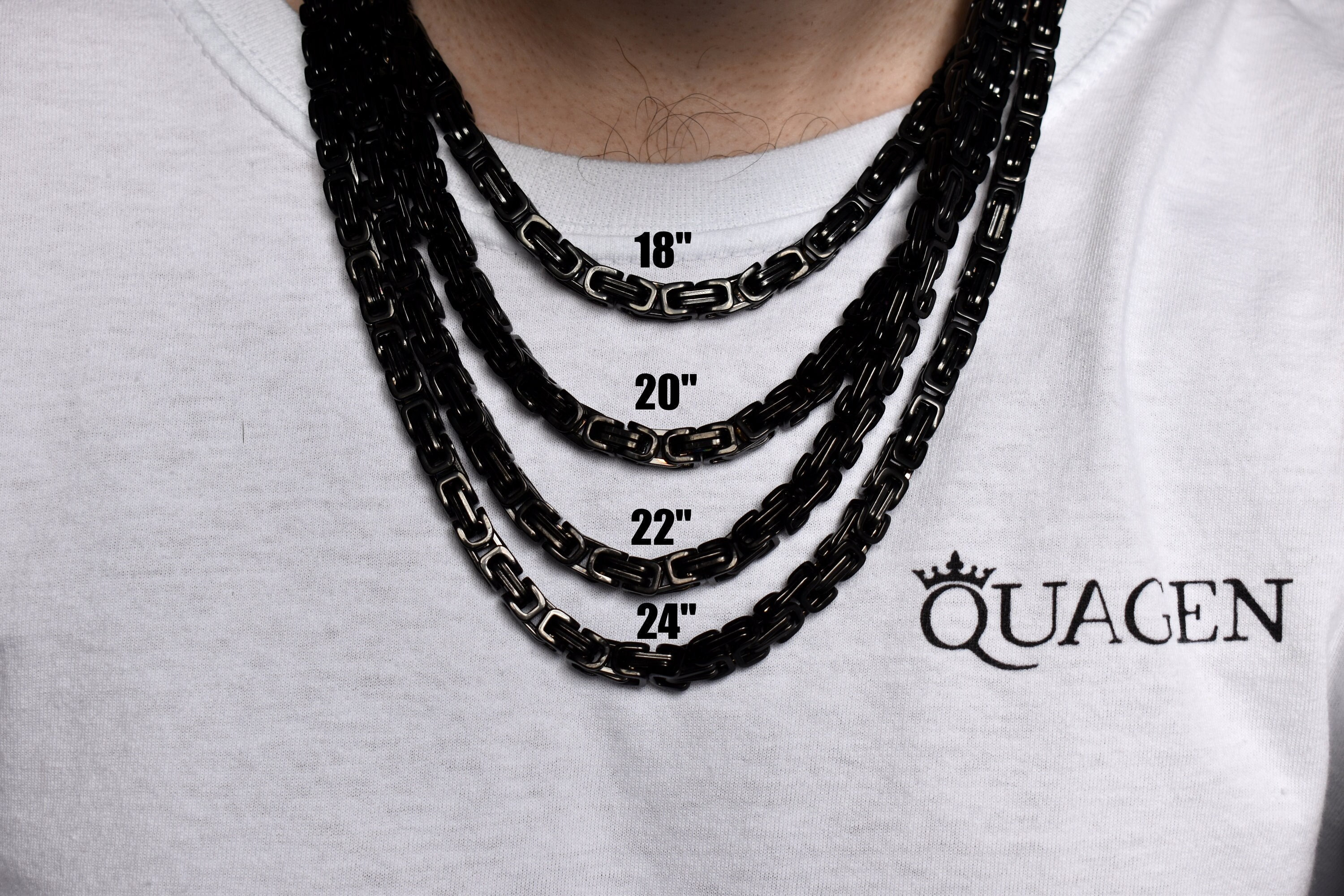6MM Black Royal Byzantine Chain 