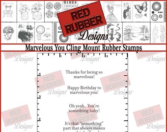 Marvelous You Cling Mount Rubber Stamps