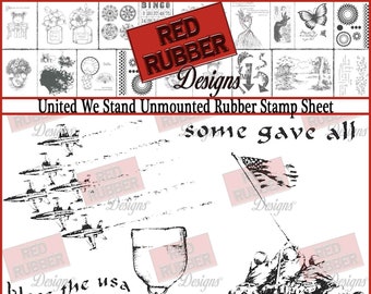 United We Stand Unmounted Rubber Stamp Sheet