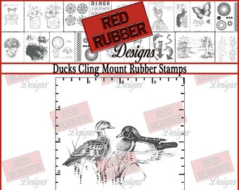 Ducks Cling Mount Rubber Stamp