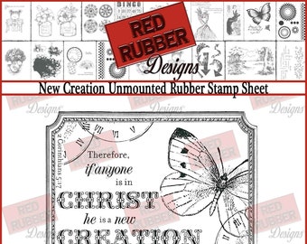 New Creation Unmounted Rubber Stamp Sheet