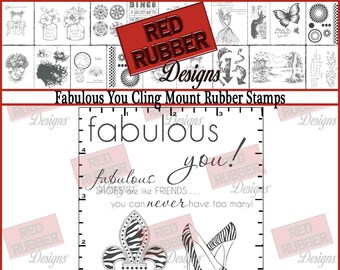 Fabulous You Cling Mount Rubber Stamps