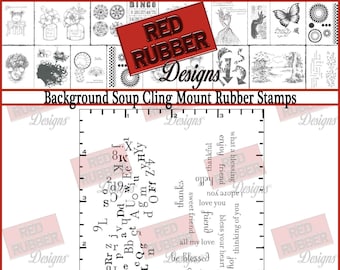 Background Soup Cling Mount Rubber Stamps