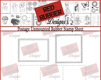 Postage Unmounted Rubber Stamp Sheet