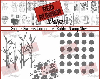 Simple Starters Unmounted Rubber Stamp Sheet