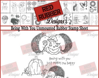 Being With You Unmounted Rubber Stamp Sheet