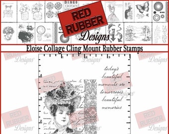 Eloise Collage Cling Mount Rubber Stamps