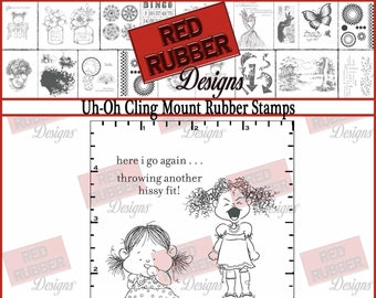 Uh-Oh Cling Mount Rubber Stamps