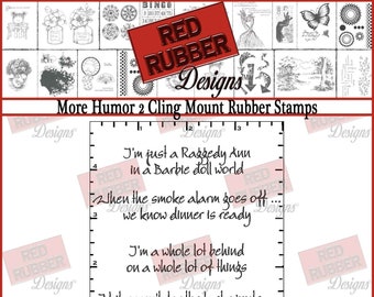 More Humor 2 Cling Mount Rubber Stamps