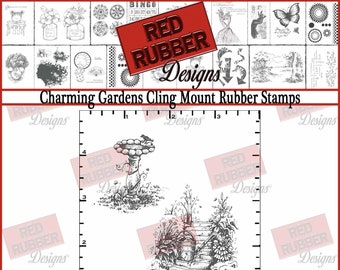 Charming Gardens Cling Mount Rubber Stamps