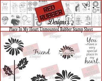 Place In My Heart Unmounted Rubber Stamp Sheet