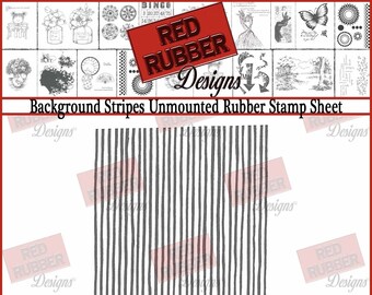 Background Stripes Unmounted Rubber Stamp Sheet