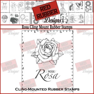 Rosa Cling Mount Rubber Stamps