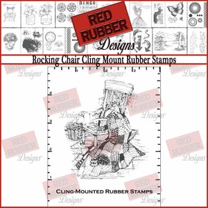 Rocking Chair Cling Mount Rubber Stamp image 1