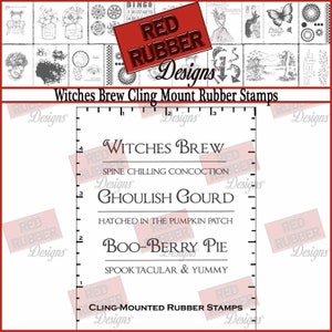 Witches Brew Cling Mount Rubber Stamps image 1