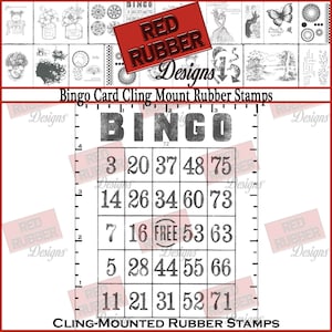 Bingo Card Cling Mount Rubber Stamps image 1