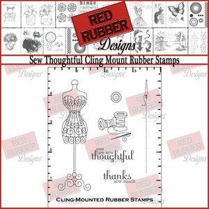 Sew Thoughtful Cling Mount Rubber Stamps image 1