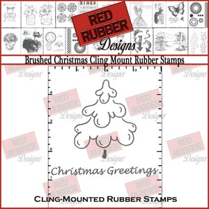 Brushed Christmas Cling Mount Rubber Stamps image 1