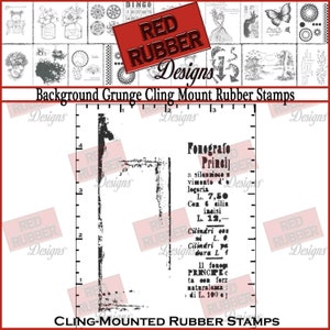 Background Grunge Cling Mount Rubber Stamps image 1