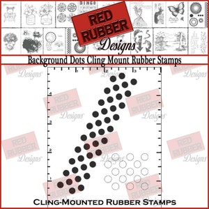 Background Dots Cling Mount Rubber Stamps image 1