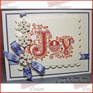 Ornamental Joy Cling Mount Rubber Stamp image 2
