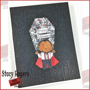 Delightfully Spooky Dracula Cling Mount Rubber Stamps image 3