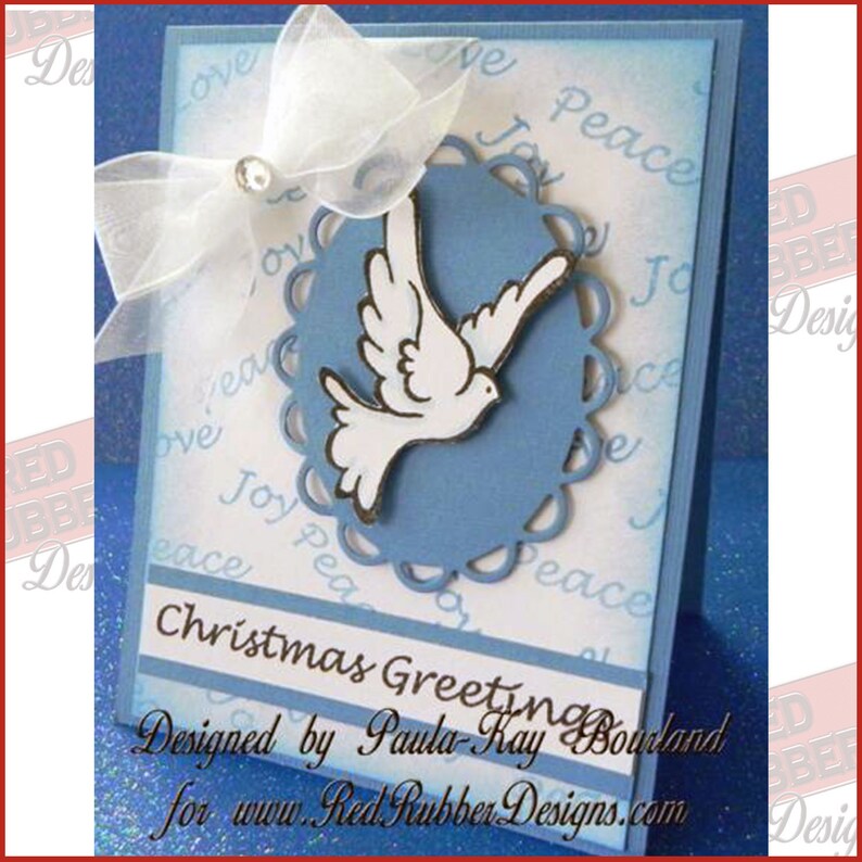 Brushed Christmas Cling Mount Rubber Stamps image 5