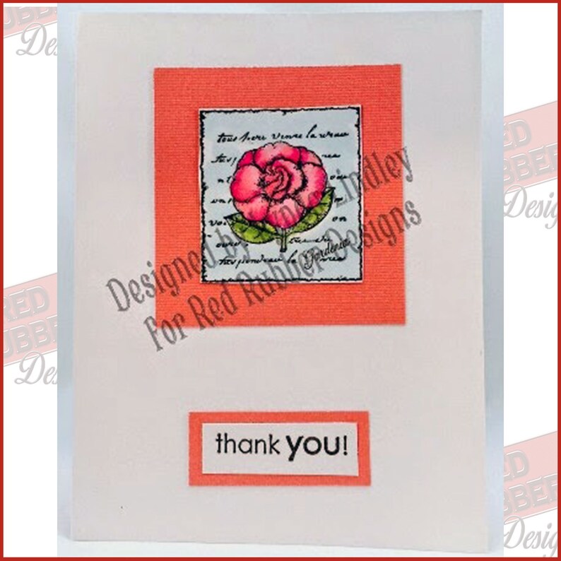Floral Collage Cling Mount Rubber Stamps image 3
