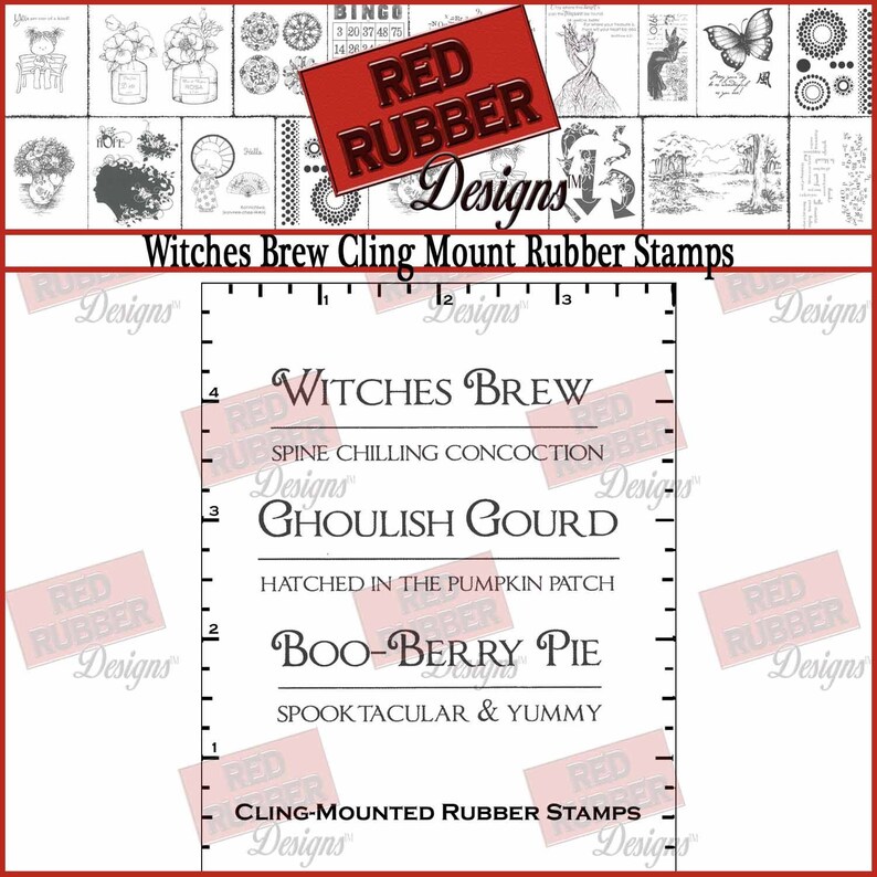 Witches Brew Cling Mount Rubber Stamps image 1