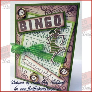 Bingo Card Cling Mount Rubber Stamps image 2