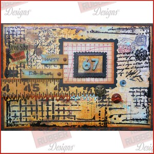 Background Grunge Cling Mount Rubber Stamps image 4