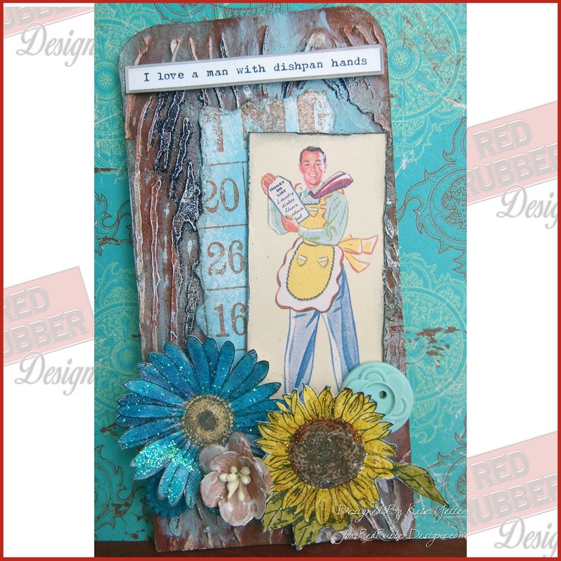 Gerbera Daisy Cling Mount Rubber Stamp image 4