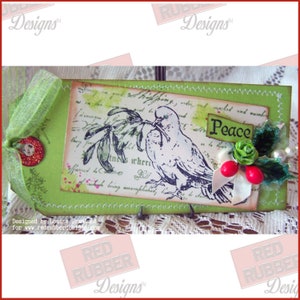 Vintage Script Cling Mount Rubber Stamp image 4