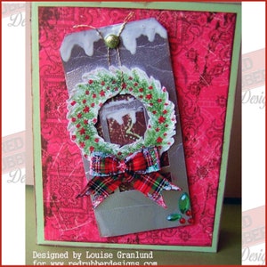 Holiday Wreath Cling Mount Rubber Stamps image 8