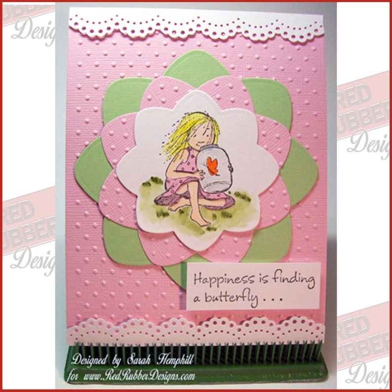 Happiness Is Cling Mount Rubber Stamps image 4