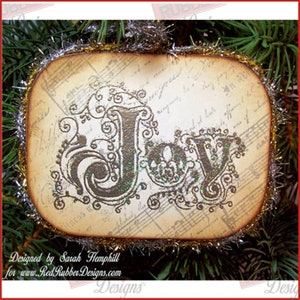 Ornamental Joy Cling Mount Rubber Stamp image 3