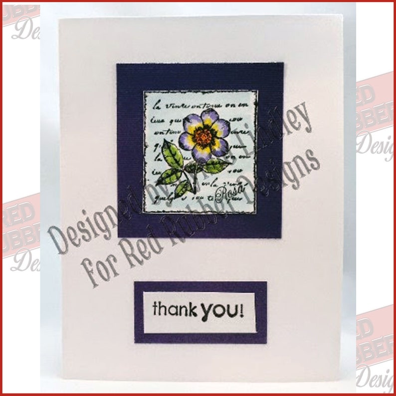 Floral Collage Cling Mount Rubber Stamps image 7