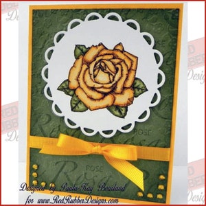 Rosa Cling Mount Rubber Stamps image 4